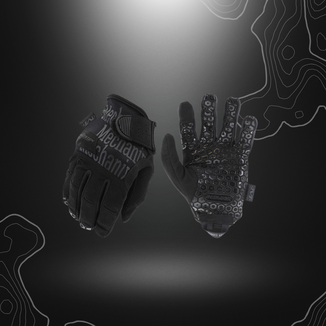 Gants de sécurité noirs High Dexterity Precision Pro de Mechanix avec paume antidérapante, compatibles avec écrans tactiles, pour Armées et Forces de l'Ordre