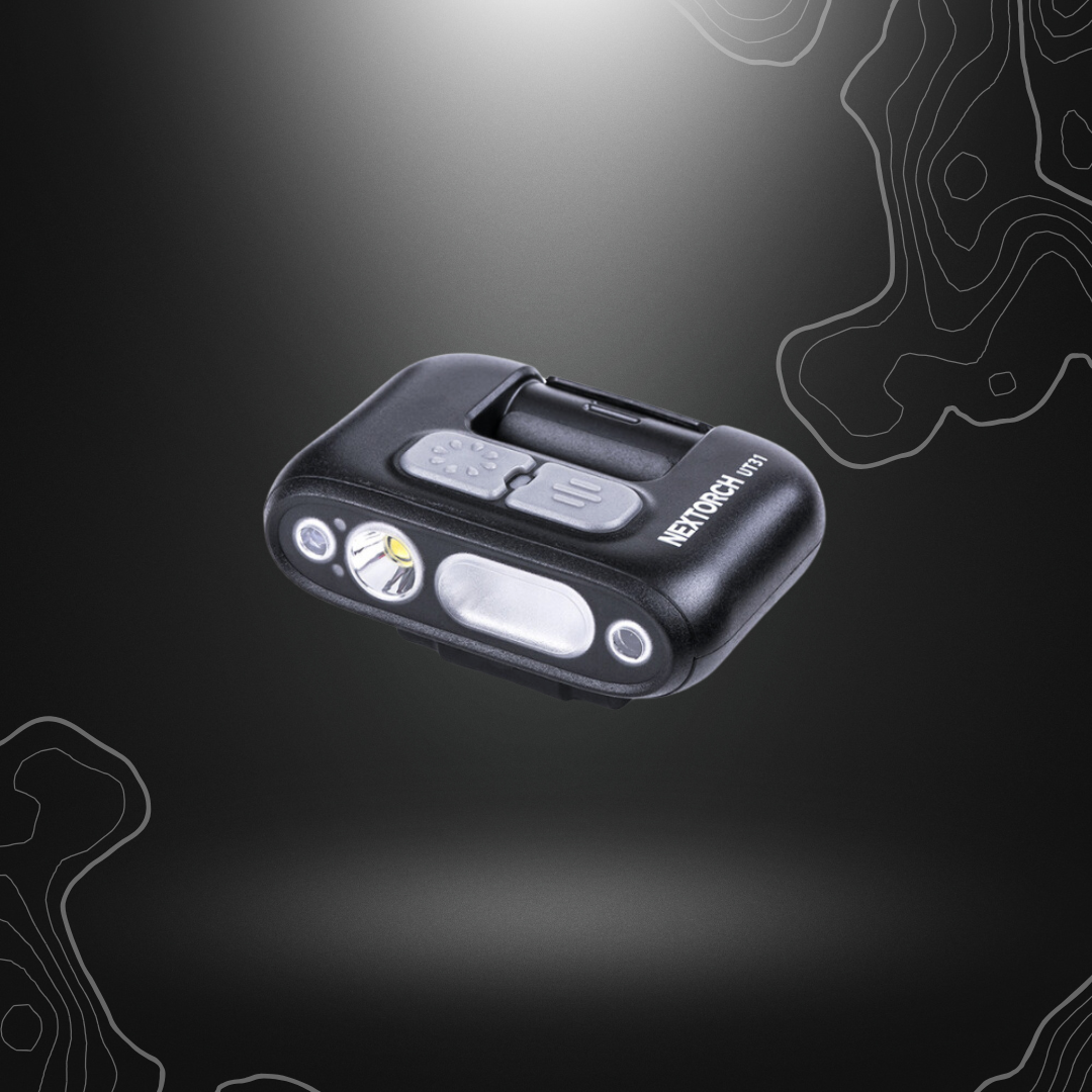 Nextorch UT31, lampe rechargeable noire ultra-compacte de 220 lumens avec fixation clip, tête pivotante et système de détection intelligent