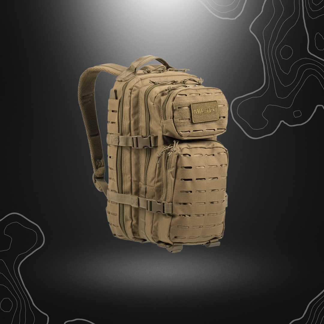 SAC À DOS US ASSAULT PETIT LASER CUT 20L TAN | MIL-TEC