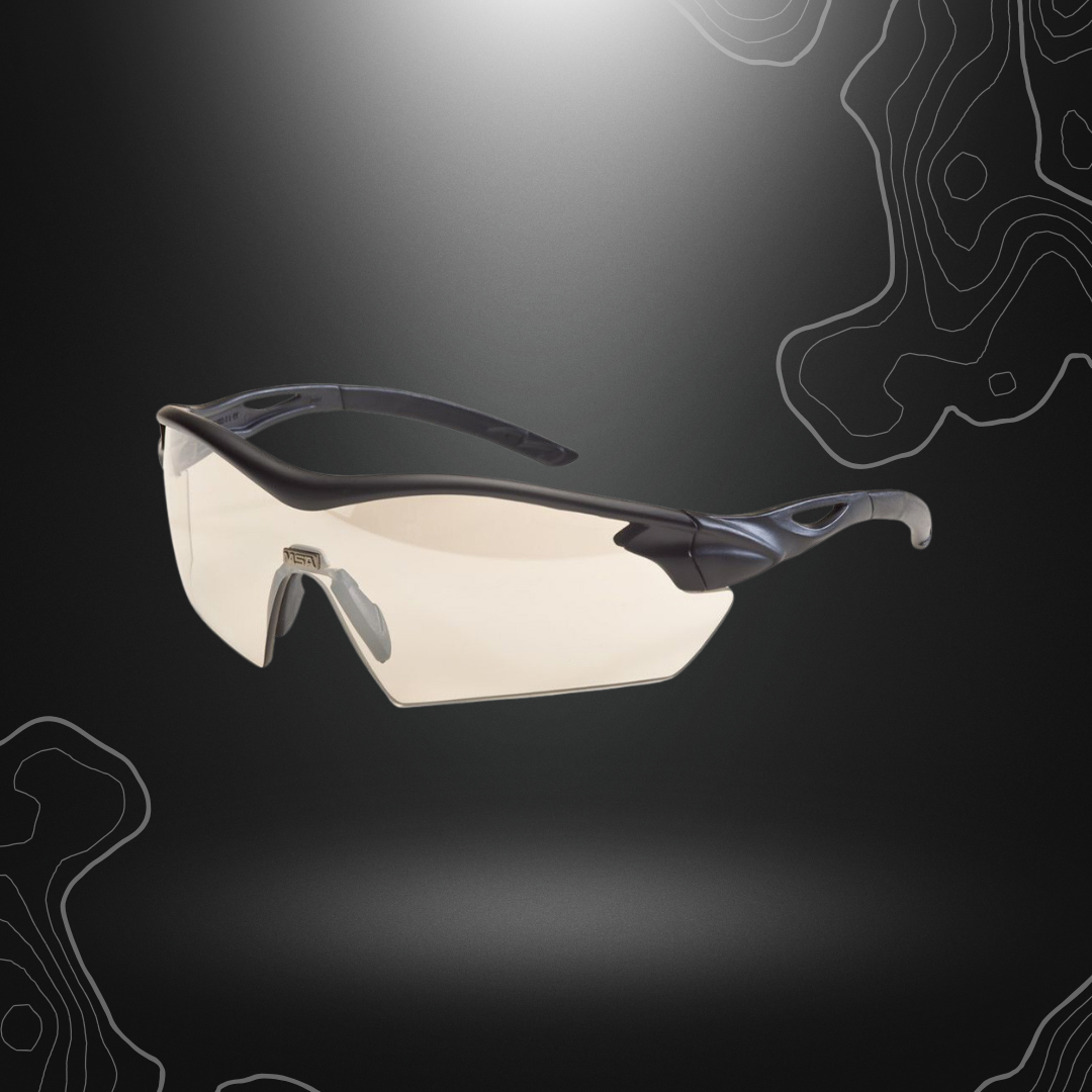 MSA Lunettes de protection balistique photochromique avec un revêtement Sightgard anti-buée et anti-rayure et un écran fumé pour un effet anti-éblouissement