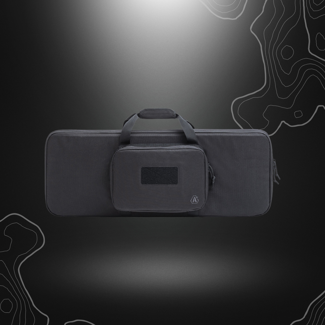 Alt Text: Housse souple noire Delta 80cm pour AR-10 de la marque A10 Equipment, offrant rangement modulable et protection optimale pour armes et équipements.