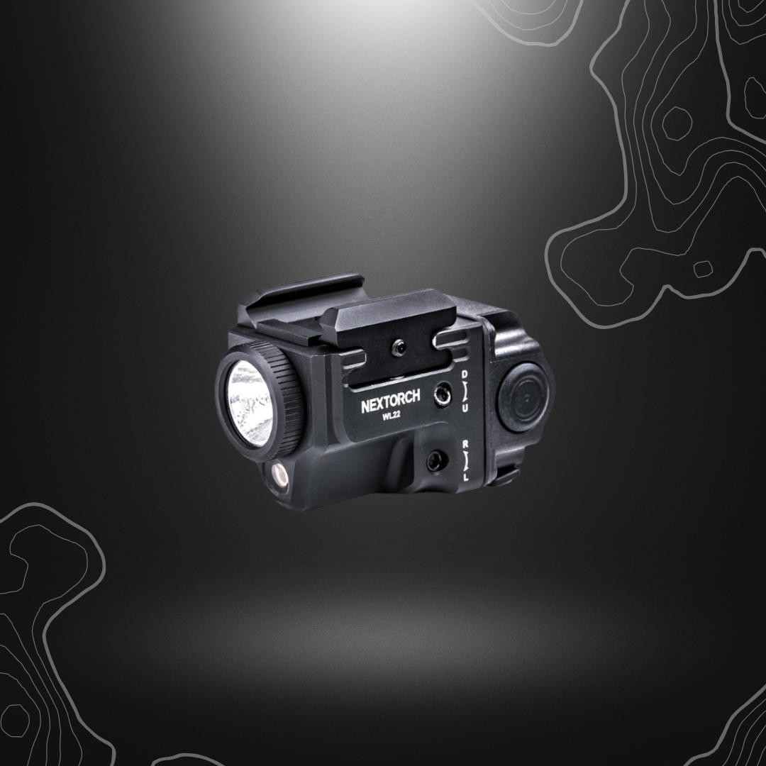 Lampe tactique robuste WL22 avec pointeur laser rouge, éclairage blanc de 650 lumens pour arme de poing, facile à utiliser et monter sur rail picatinny