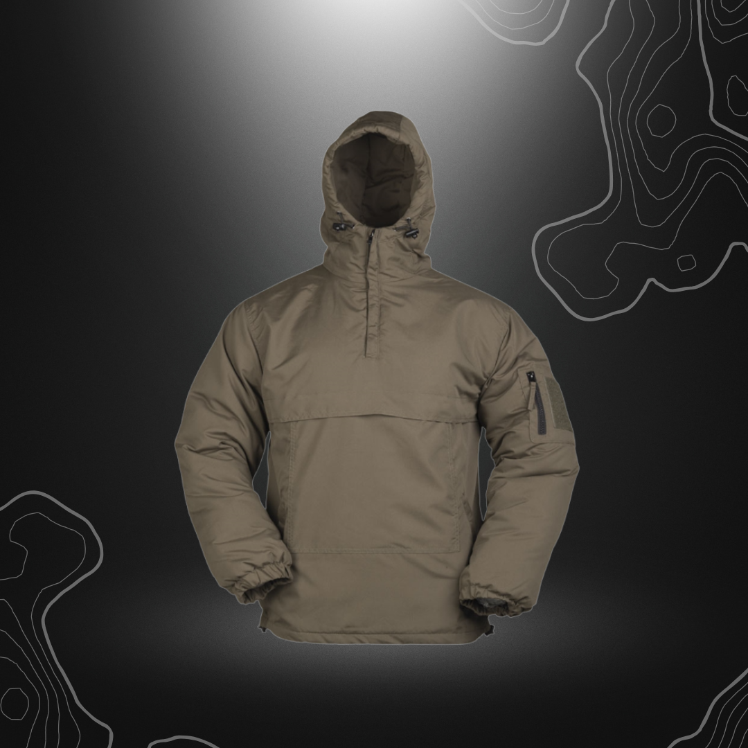 Anorak coupe-vent tactique d'hiver Mil-Tec doublé en polyester avec poches à fermeture éclair