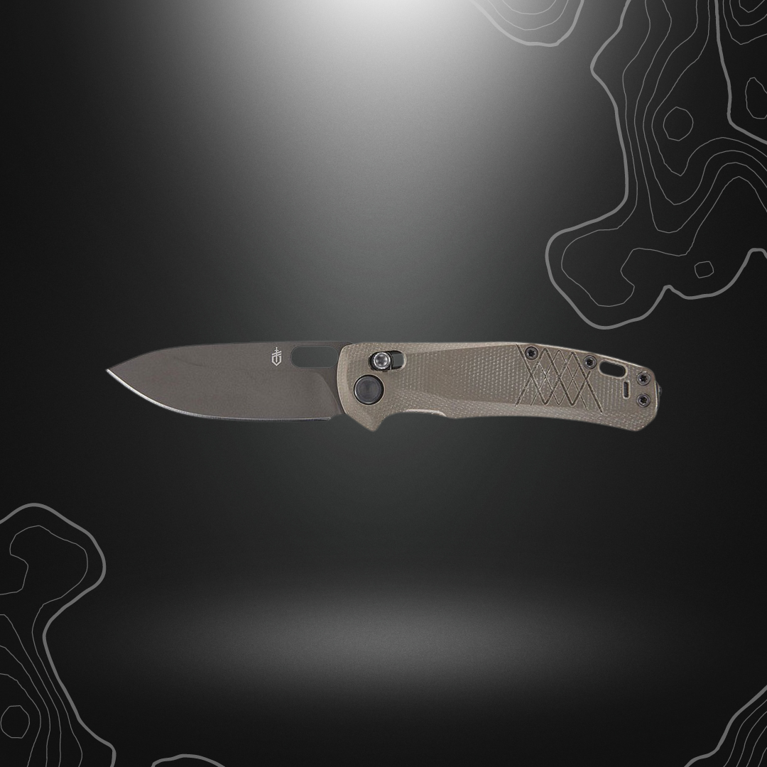 Couteau pliant Gerber Scout Micarta Brown avec lame en acier et manche marron texturé pour les aventures en plein air