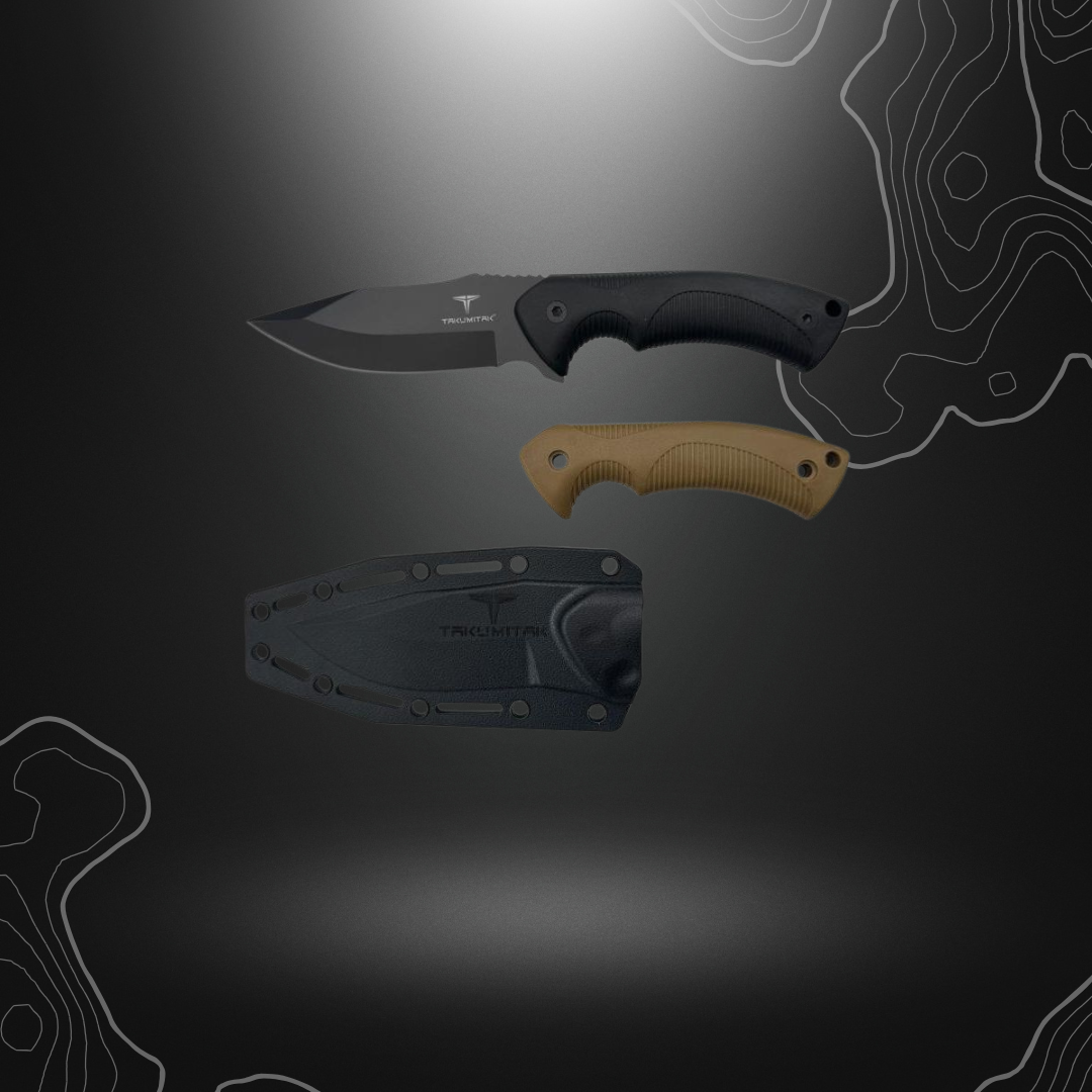 Poignard Takumitak Fit robuste et polyvalent avec lame en acier et manche en ABS, idéal pour le camping et la randonnée