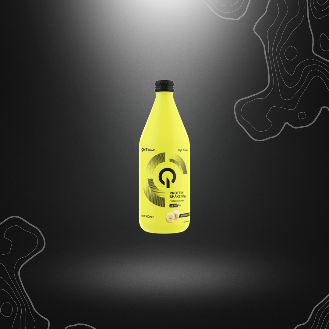 Banane Protein Shake 53g de QNT pour une récupération musculaire optimale et un gain de masse