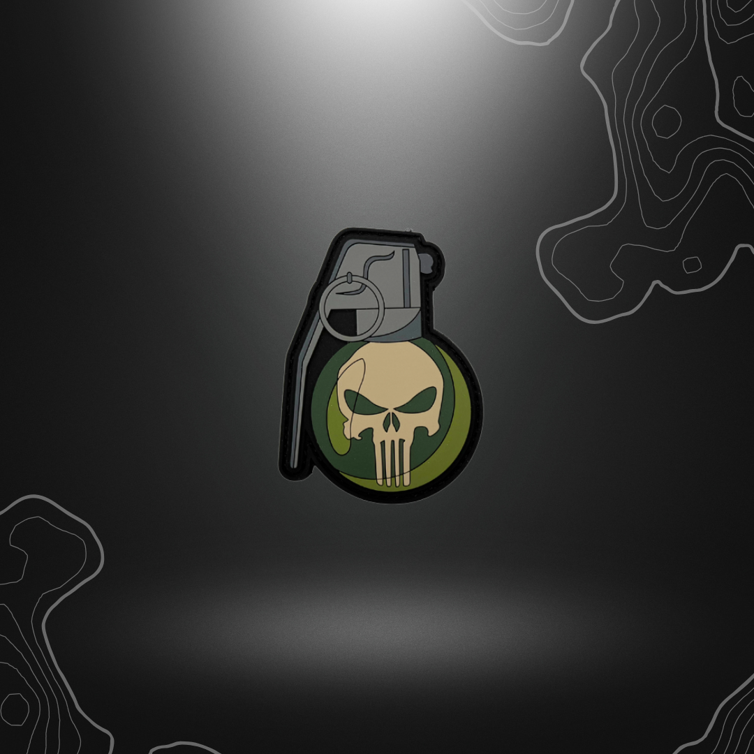 Patch Punisher Frag Vert PVC militaire