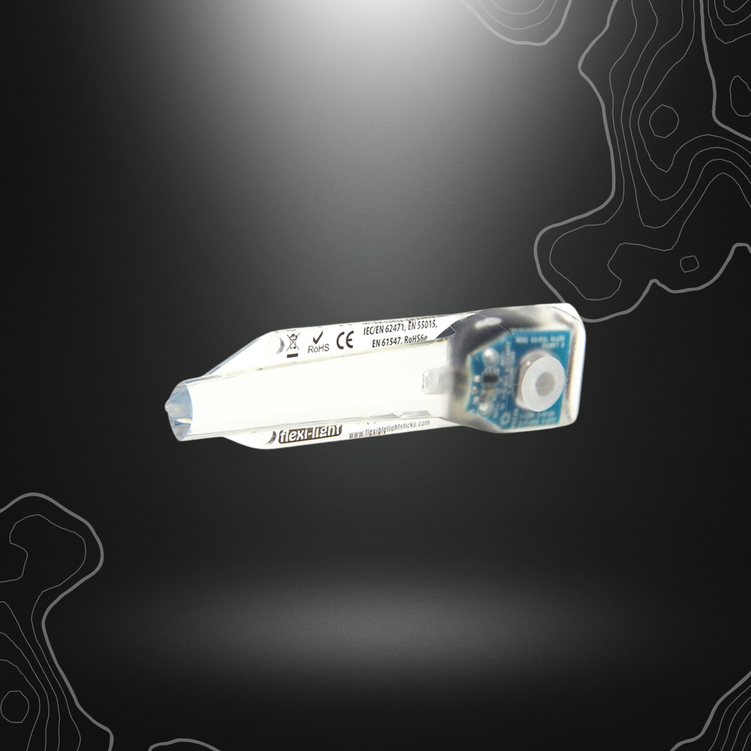 LED Flexi-Light V3 avec support Velcro noir, adapté pour le marquage, le sauvetage, l'usage marin, terrestre et aérien, étanche et visible à une distance de