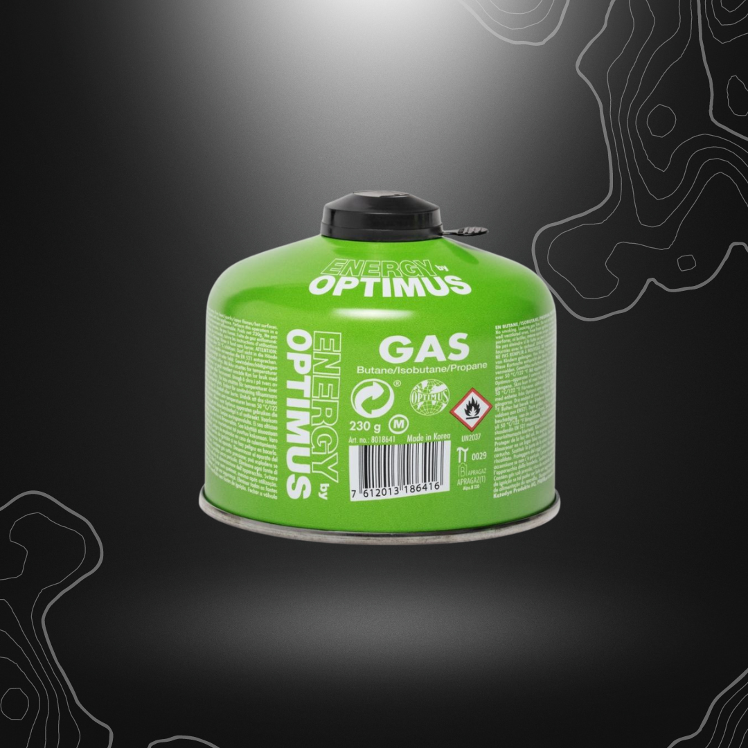 Cartouche de gaz Optimus Energy 230g pour réchaud de plein air, mélange de butane et propane, extrêmement inflammable