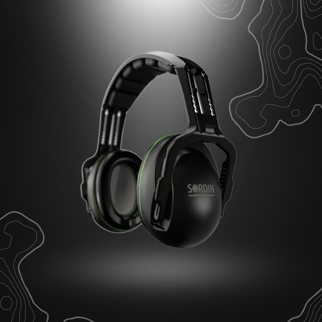 MSA Sordin Classic casque anti-bruit noir avec atténuation de 27 db, coquilles en ABS et coussinets de réduction du bruit en mousse