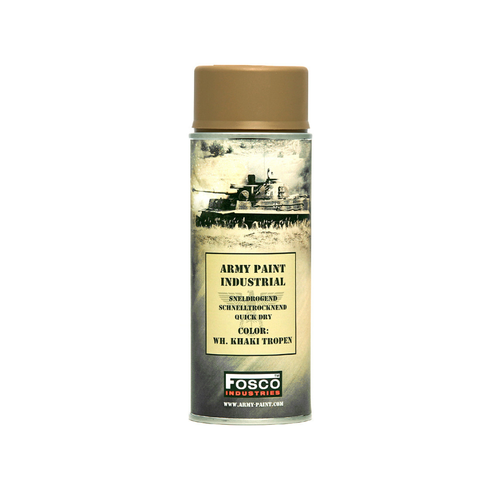 alt=Bombe de peinture militaire Fusco 400ml, haute qualité et séchage rapide pour tous usages sur toutes surfaces