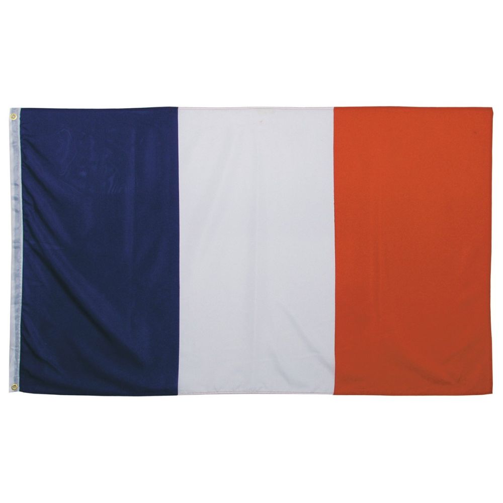Alt: Drapeau de la France en polyester de 90x150cm, avec bande de renforcement et oeillets métalliques de MFH