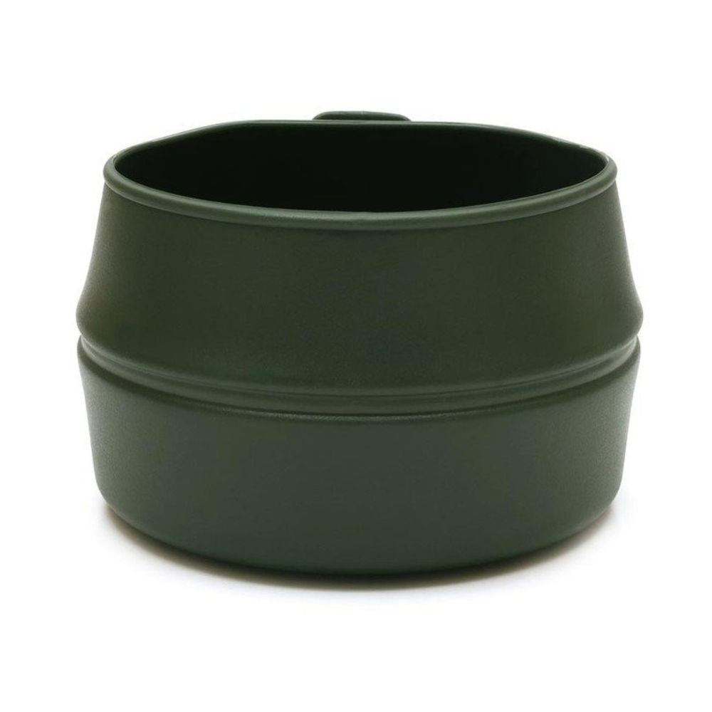 Tasse pliante Fold-A-Cup® 200ml vert olive de Wildo, fabriquée en TPE de haute qualité, sans BPA, légère et compacte, fabriquée en Suède