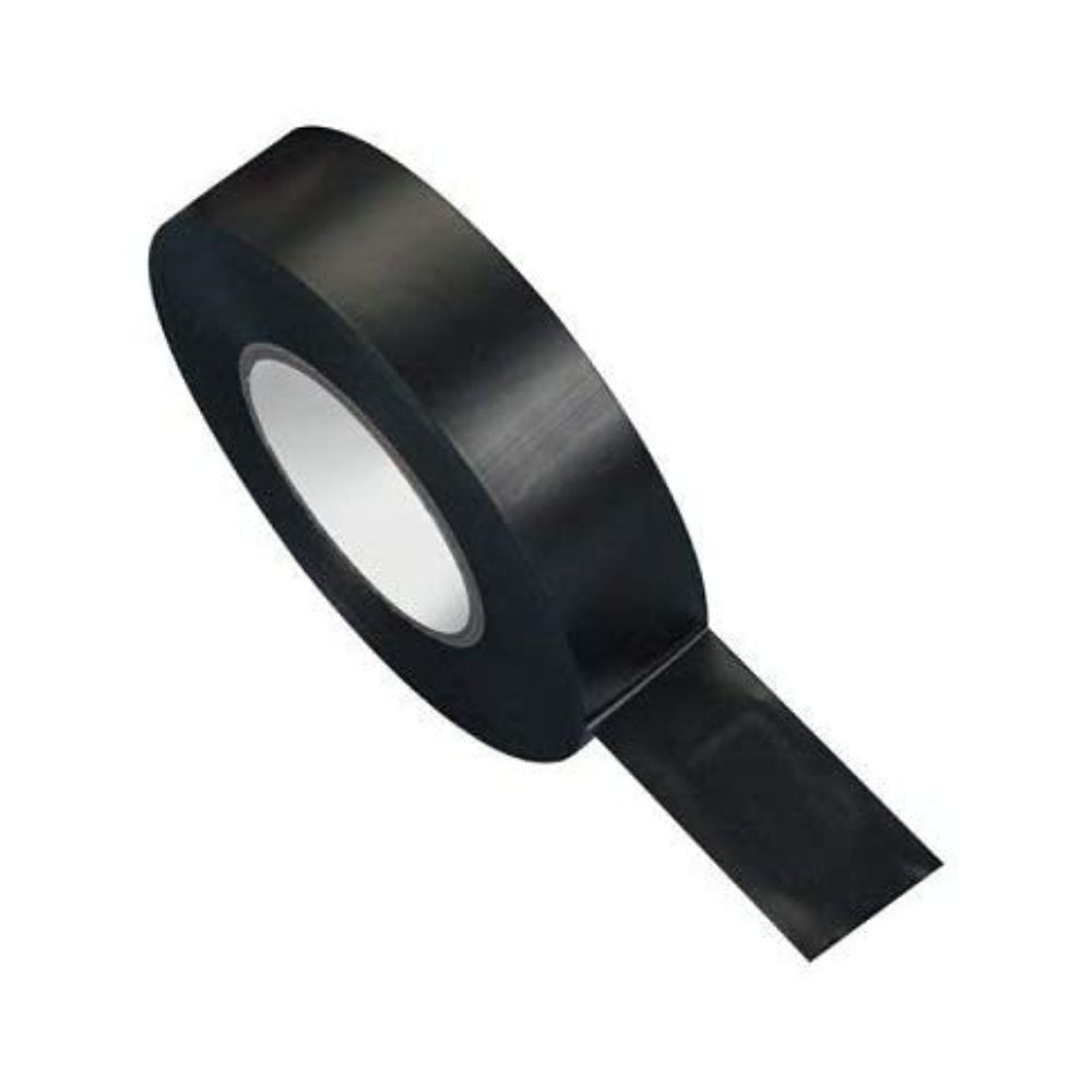 Rouleau de scotch adhésif noir de 15 mm de largeur et 10 m de longueur