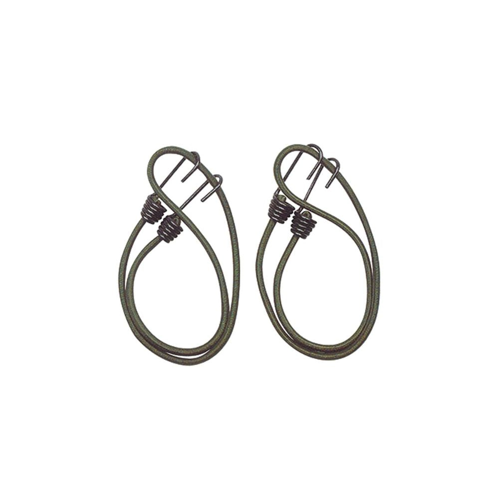 Lot de 2 tendeurs de 1 mètre, avec crochets en acier plastifié et câble élastique en Monotex, pour transport de charge et camping