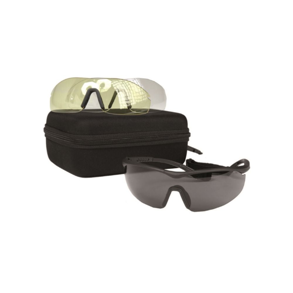 Pack de lunettes balistiques Miltec avec verres réversibles, protection UV, résistantes aux rayures et avec sac de transport
