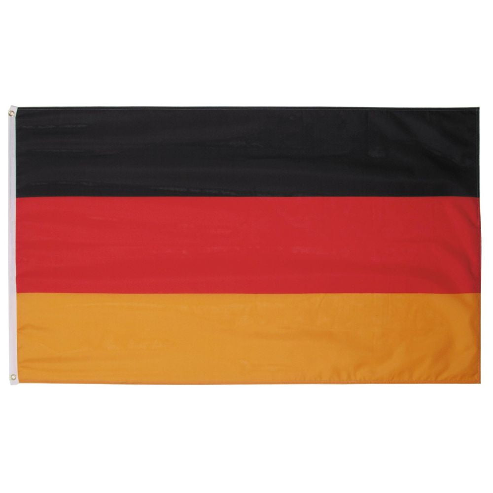 Alt tag : Drapeau Allemagne en polyester MFH avec bande de renforcement et oeillets métalliques