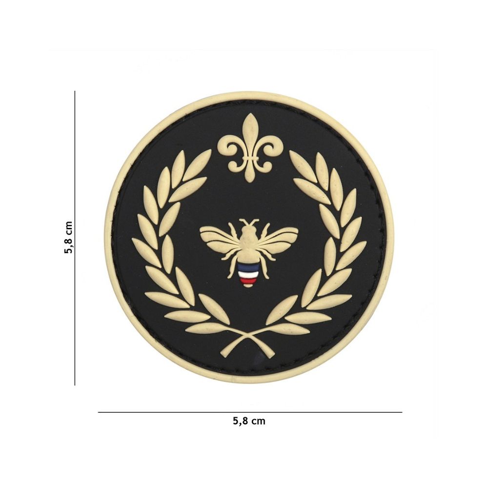 Patch en PVC noir avec motif d'abeille Napoléon