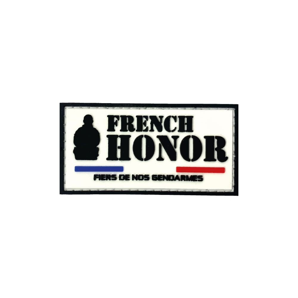 Patch militaire représentant l'honneur de la gendarmerie française en PVC