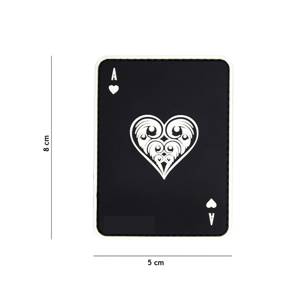 Patch noir As de coeur en PVC