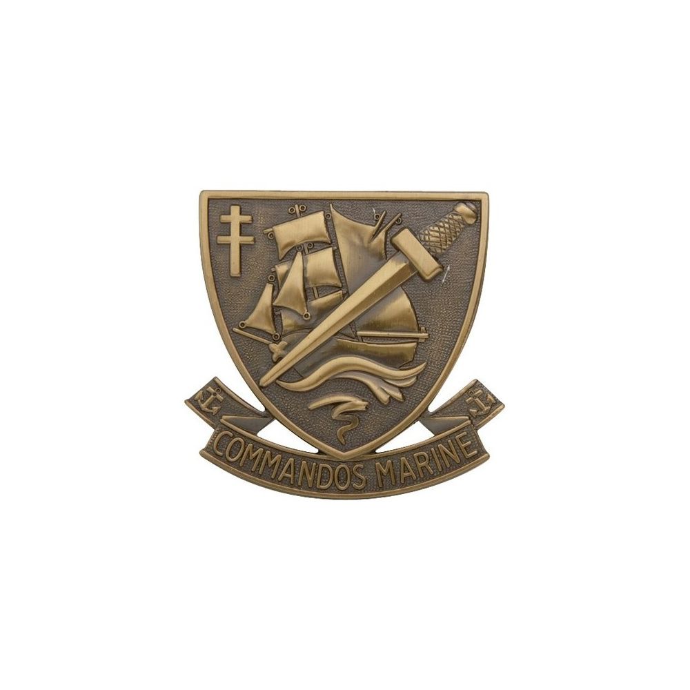 Insigne de béret Commando Marine en bronze