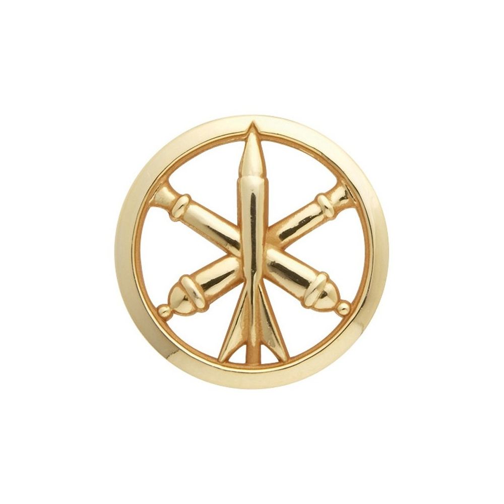 Insigne doré de béret d'artillerie