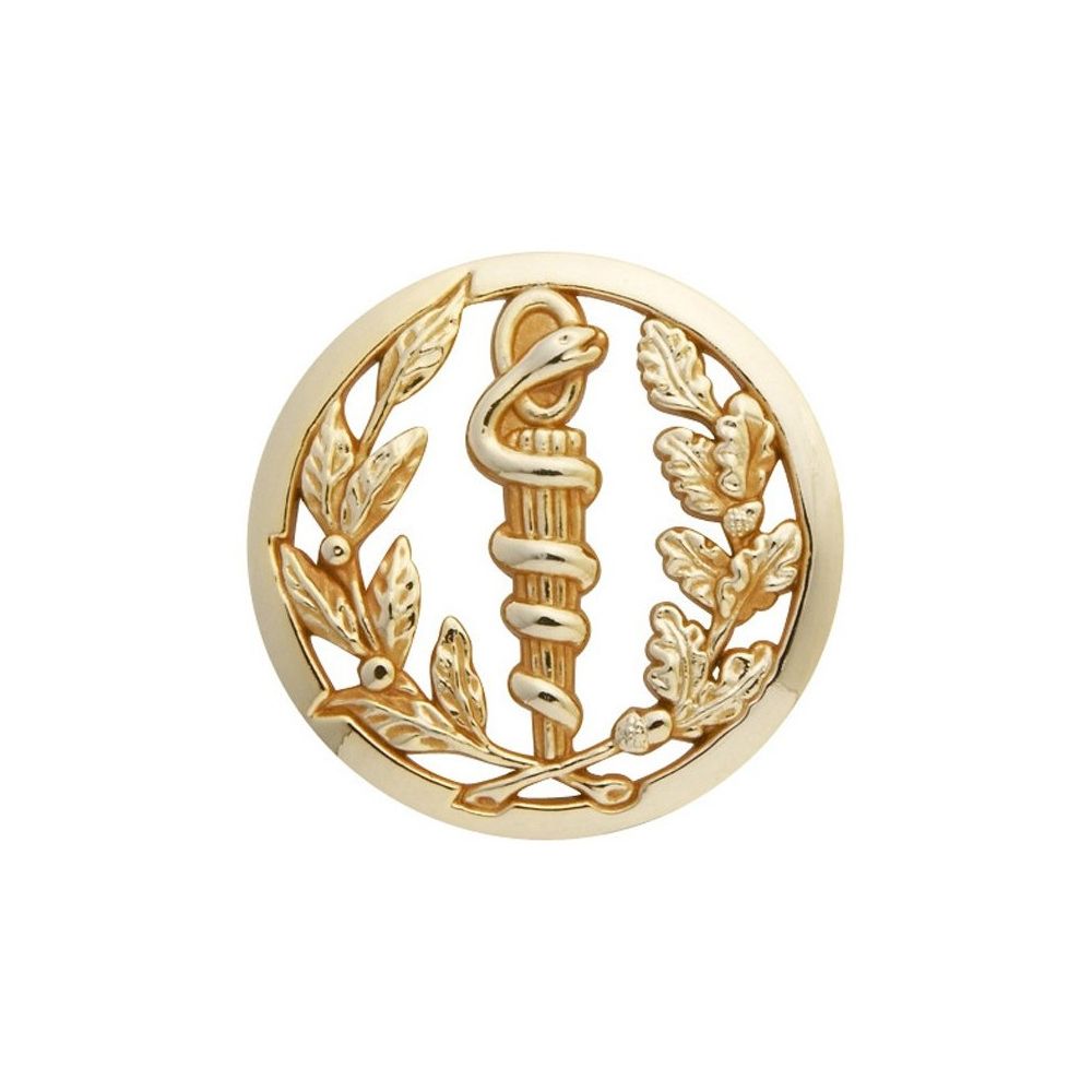 Insigne doré de béret du service de santé