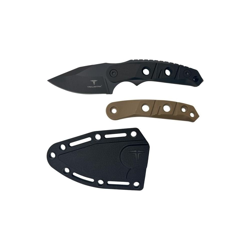 Poignard Takumitak Golden Ratio TKF3S03 avec lame noire en acier 3Cr13 et manche à trous en FRN