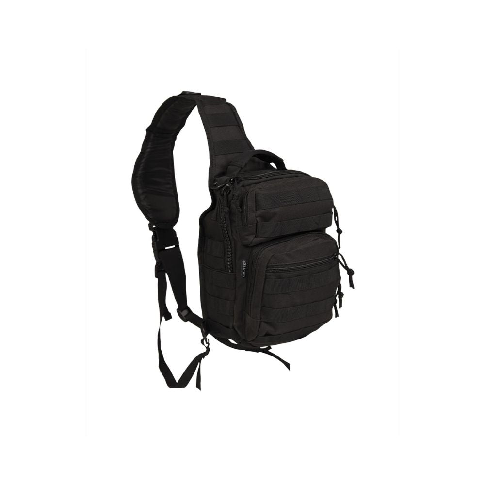 Sac à dos bandoulière Assault Mil-Tec en polyester de dimensions 30x22x13cm avec compartiments multiples et points de fixation Molle