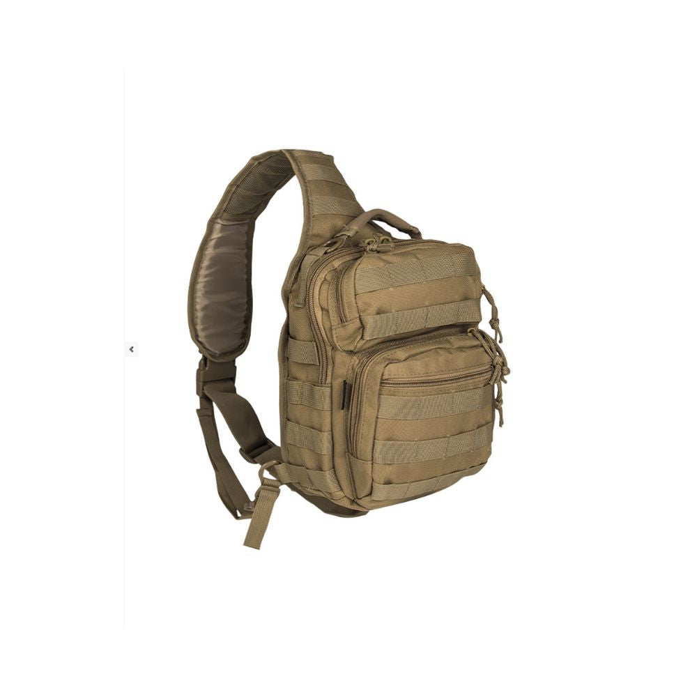 Sac à dos bandoulière Assault Mil-Tec en polyester, avec dos et bandoulière rembourrés, compartiments multiples et points de fixation Molle