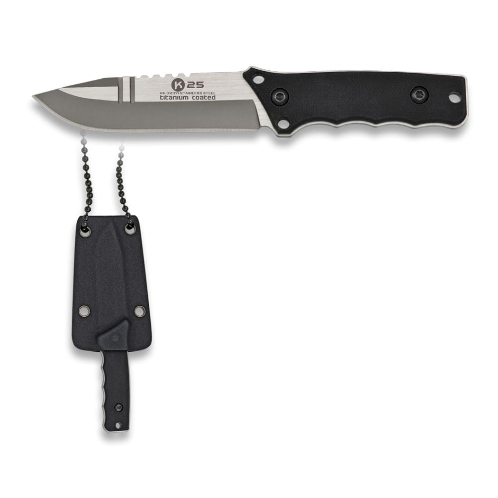 K25 Kydex Boot Knife avec lame en titane et manche G10 de 7cm
