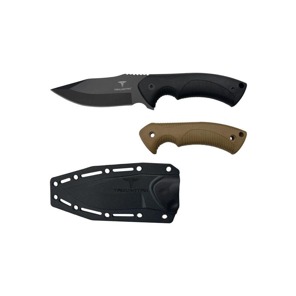 Poignard d'aventure Takumitak Fit avec lame en acier robuste et manche ergonomique en ABS