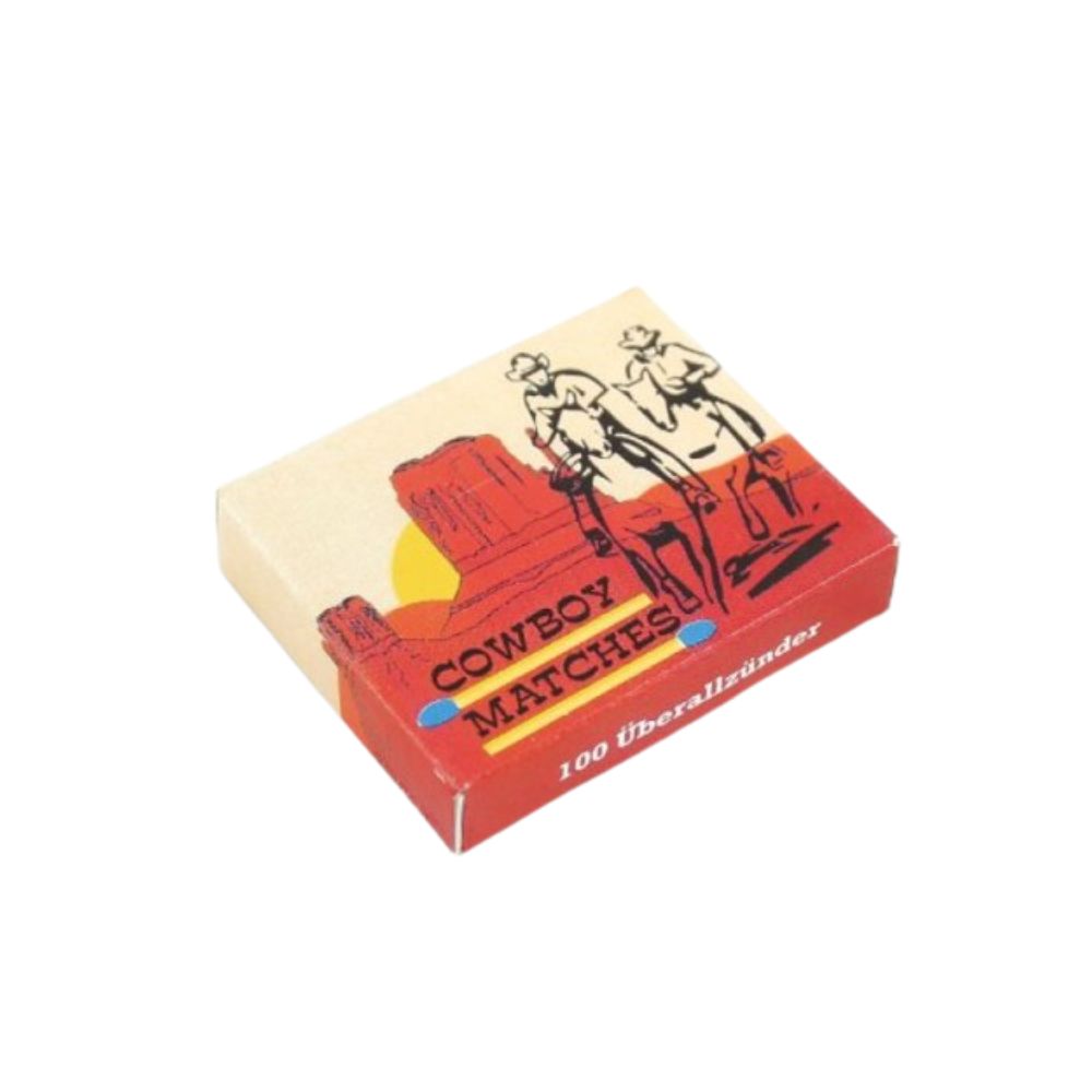 Paquet de 100 allumettes Cowboy de Mil-Tec, style western, qualité d'allumage excellente