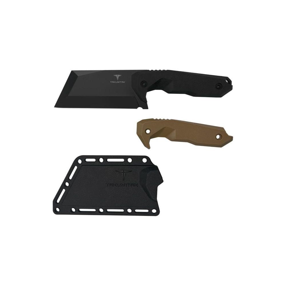 Poignard Antidote Takumitak avec lame en acier 3Cr13, design Cleaver et logo Takumitak