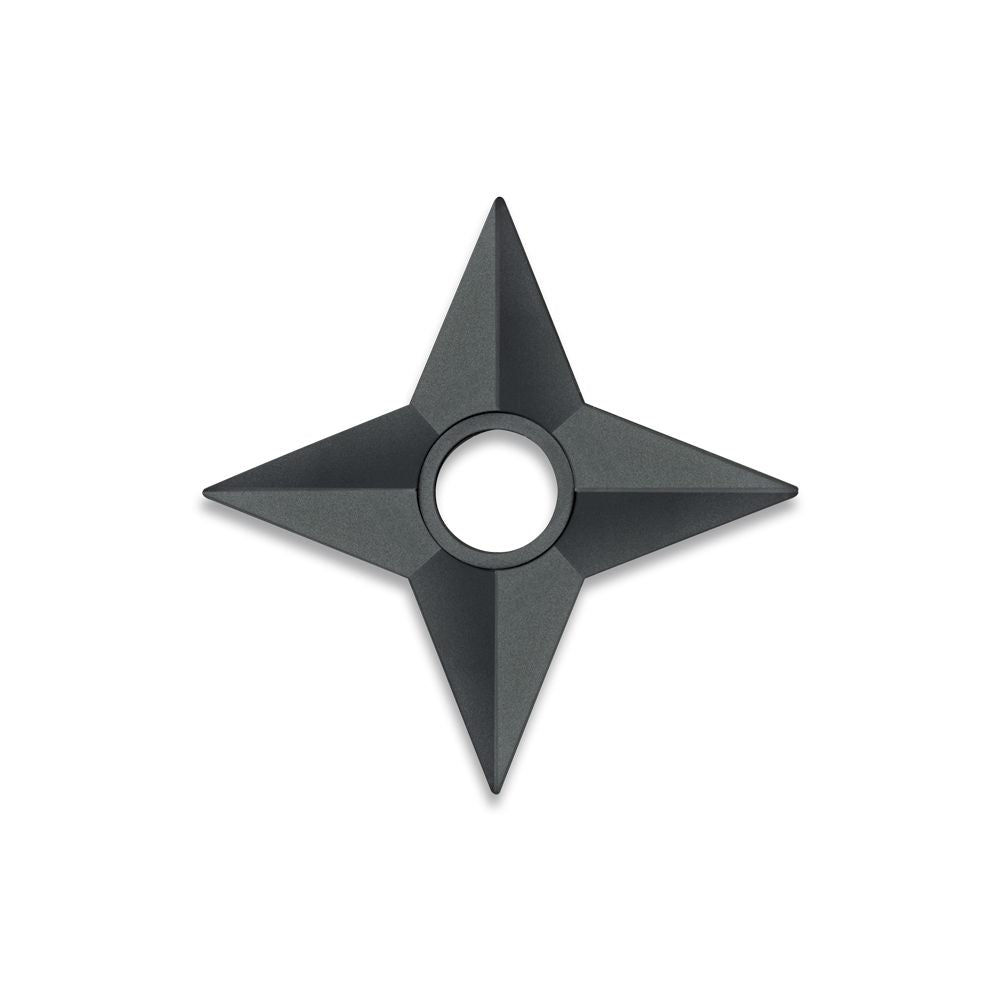 Shuriken d'entrainement de 12.4cm en caoutchouc noir d'Albainox, idéal pour les amateurs de lancer d'étoiles