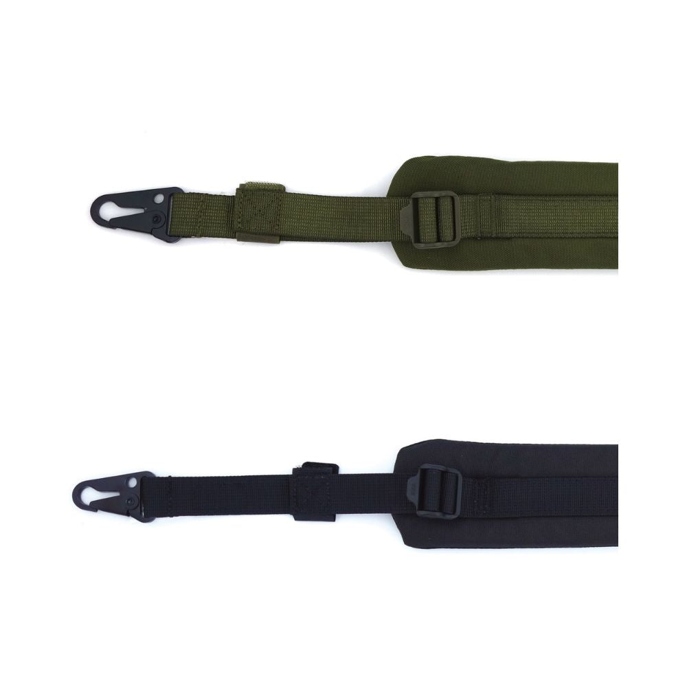 Sangle tactique 1 point / 2 points HK OPEX pour HK 416/417/G36 et dérivés du M4 en polyester 900D avec attaches mousqueton, élastique avant, renfort rem