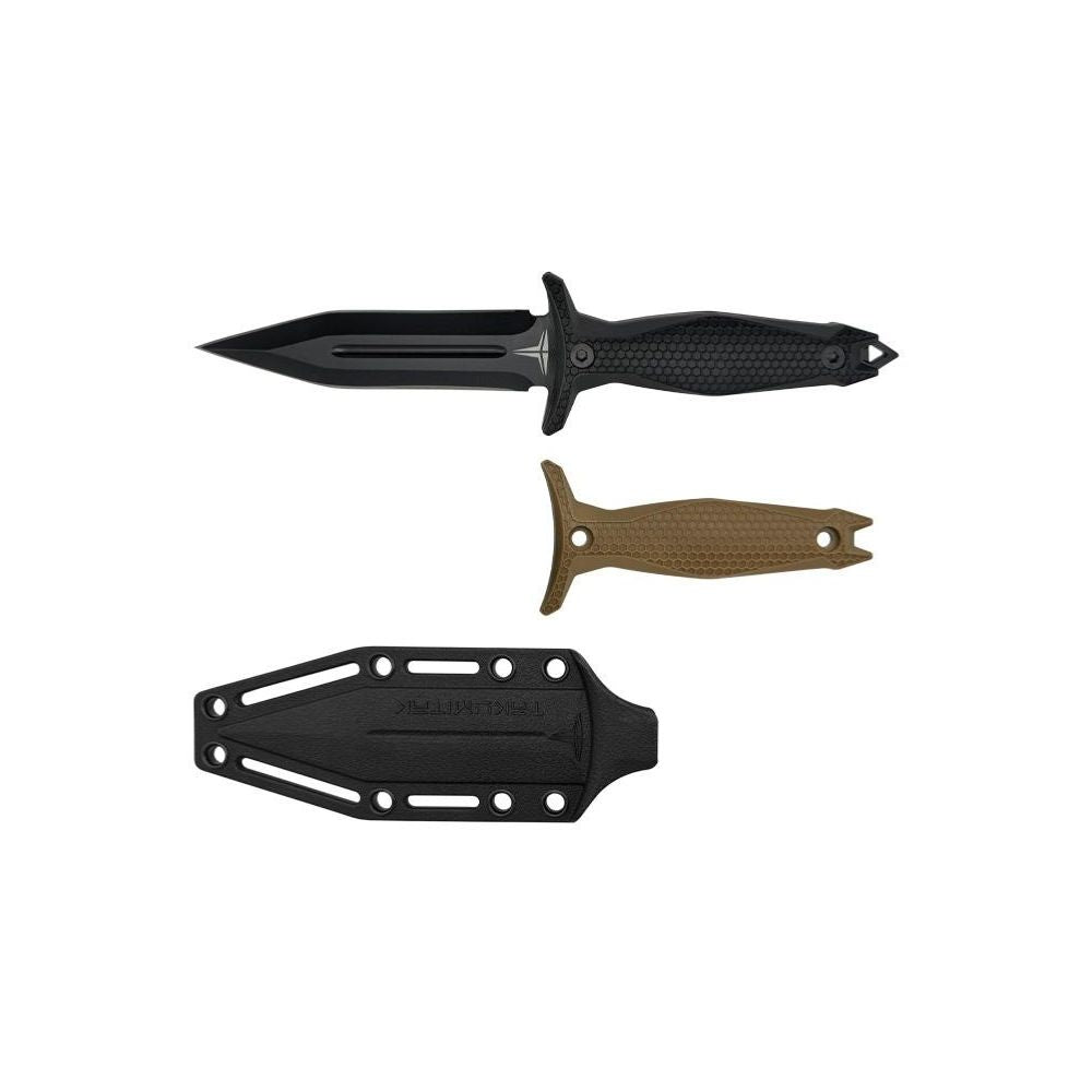 Poignard Protector de Takumitak avec lame Spear Point en acier, manche interchangeable et étui portable