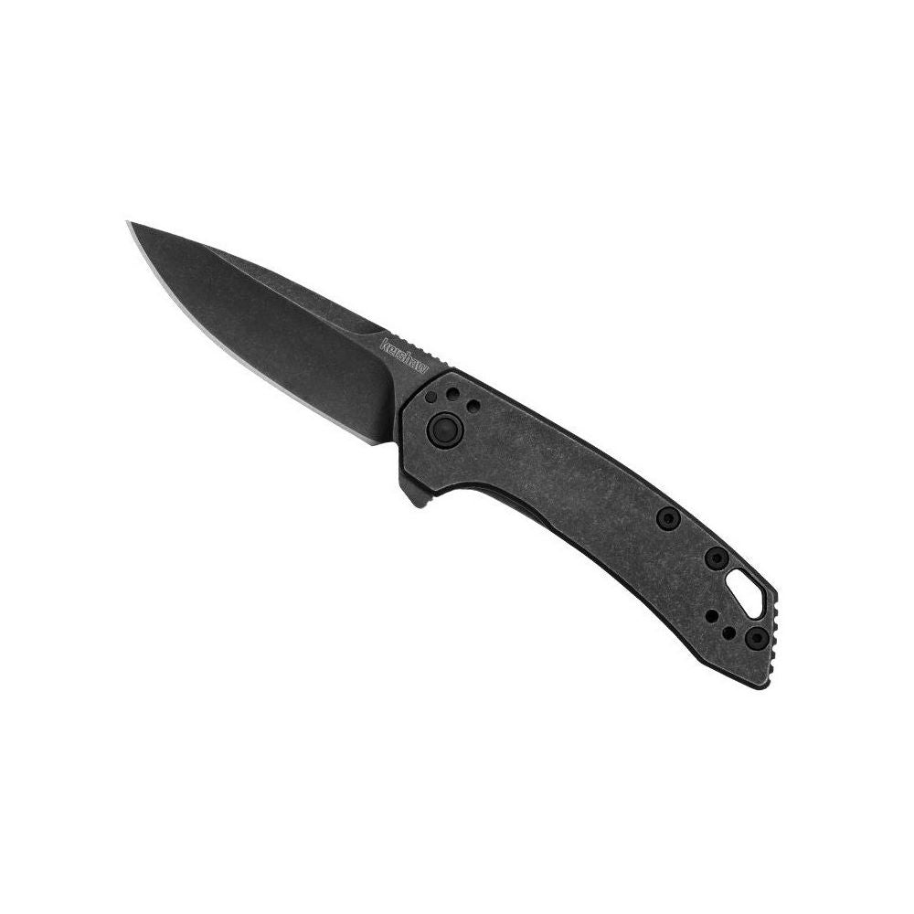 Kershaw Radar Blackwash, couteau pliant résistant à la corrosion avec lame de 7,4 cm, système d'ouverture assistée SpeedSafe® et revêtement blackwash.