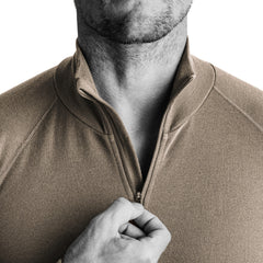 Sweat zippé Thermo Performer GEN 2 tan - tissu technique