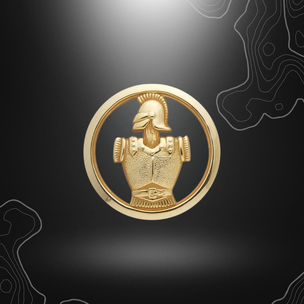 Logo doré d'insigne de béret de génie militaire