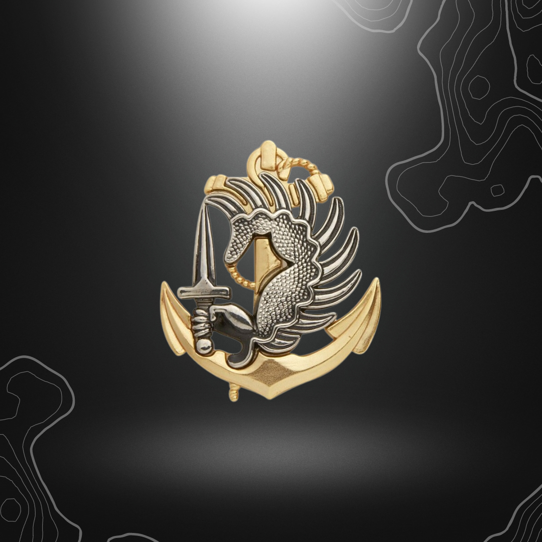 Emblème doré de béret para colo sans cercle