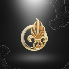 Insigne doré du béret de la 4ème REI de la Légion étrangère