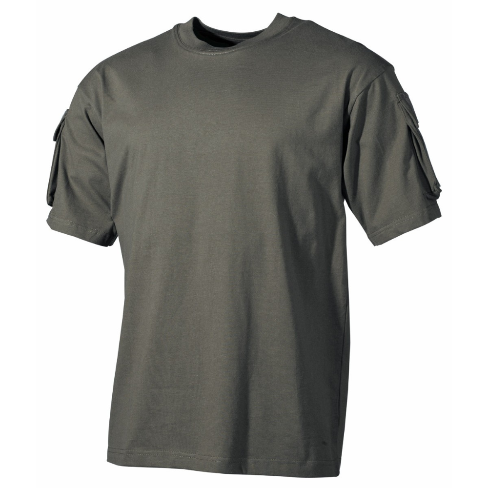 T-SHIRT TACTIQUE US MANCHES COURTES VERT OLIVE | MFH