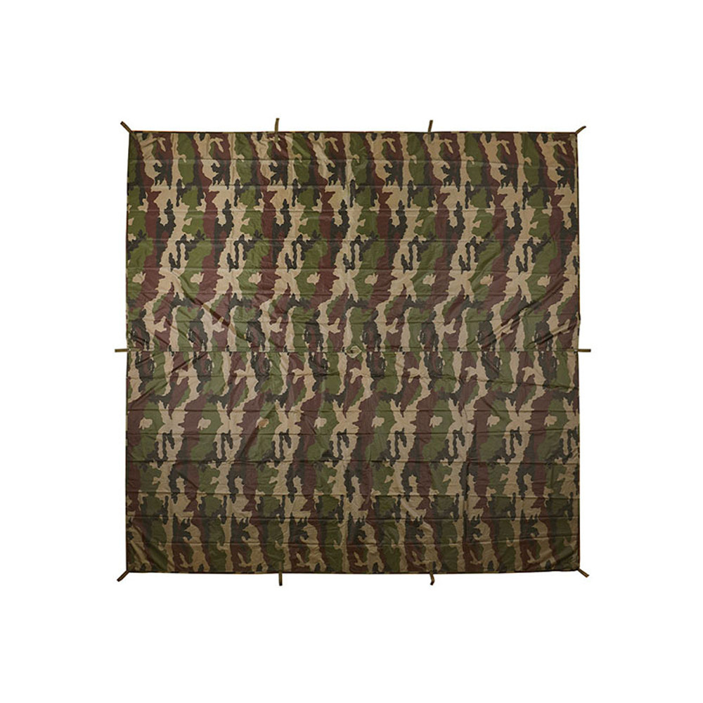 Bâche terrain Expédition 3x3m résistante et légère de A10 équipement en tissu Ripstop avec technologie Light-Shell et enduction Water-Protect