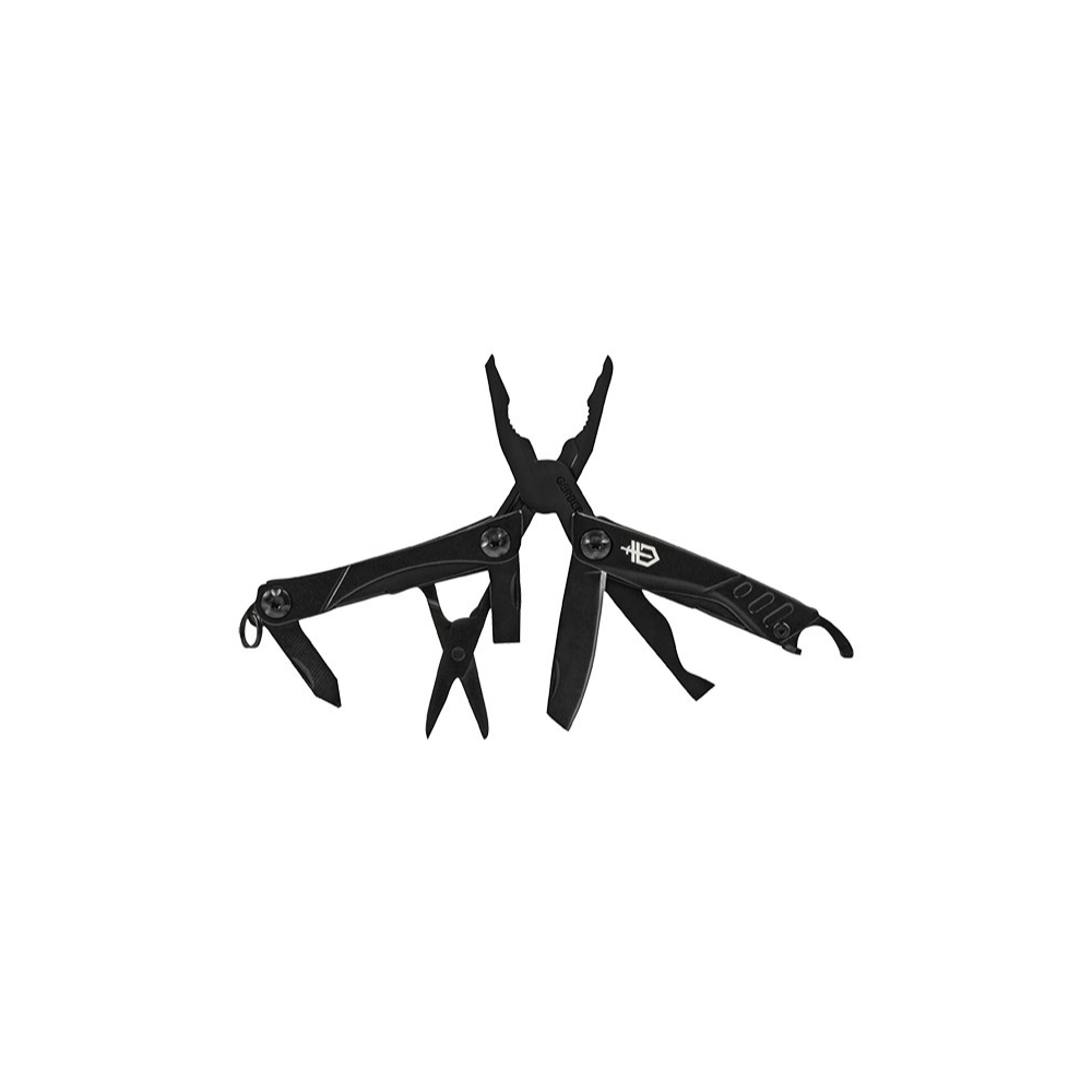 Mini-outil multifonction Gerber Dime avec 12 outils pratiques en acier inoxydable, compact et léger, idéal pour un usage quotidien.