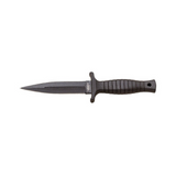 JKR0744 couteau de combat noir à double tranchant avec lame en acier inoxydable et manche ABS, livré avec étui rigide