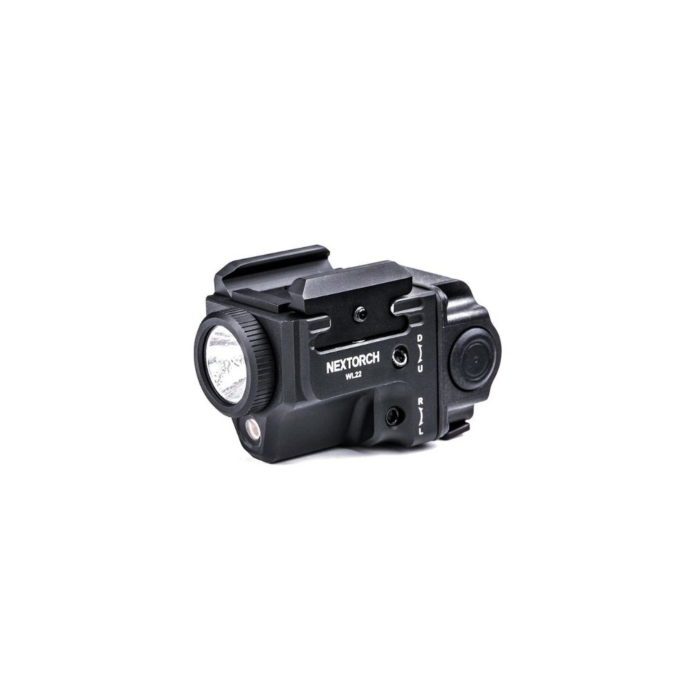 Lampe tactique Nextorch WL22 avec pointeur laser rouge pour arme de poing, éclairage blanc de 650 lumens, fabriquée en alliage d'aluminium résistant