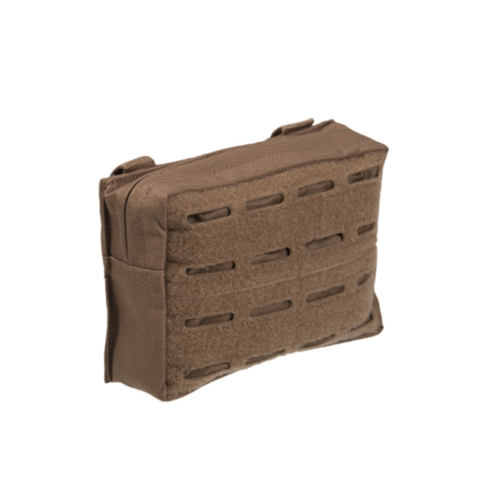 Poche Molle Admin Belt Pouch Laser Petit Tan de Mil-Tec en polyester, avec système de fixation laser et fermeture zip