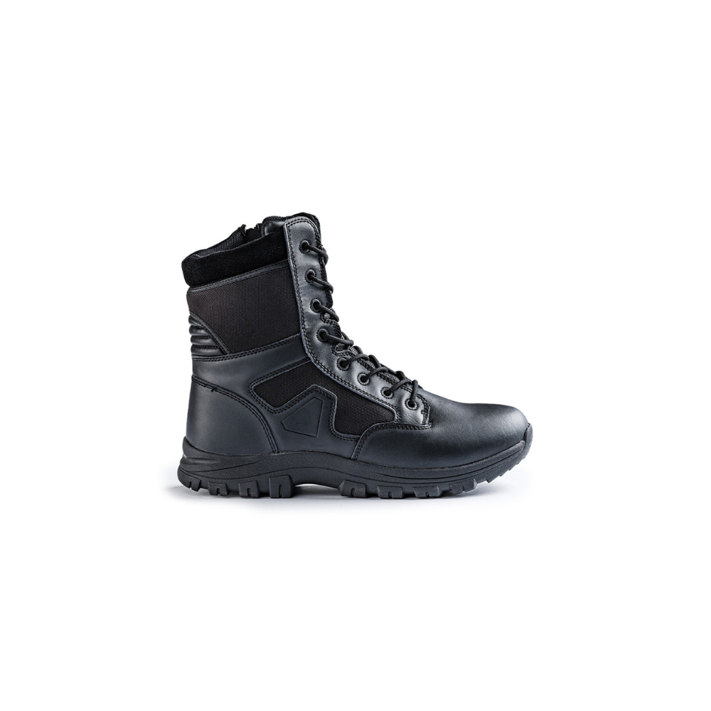 Chaussure Sécurité Secu-One 8' Zip noir de A10 Equipment avec semelle extérieure Grip-Urban et semelle intérieure Ergo-Soft