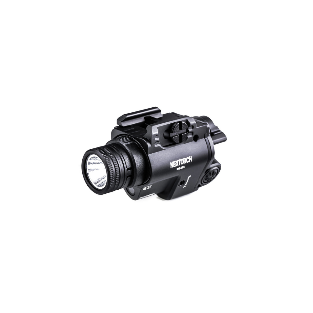Nextorch WL23, lampe tactique avec pointeur laser rouge pour arme de poing, 1300 lumens, résistant aux éclaboussures et aux chutes